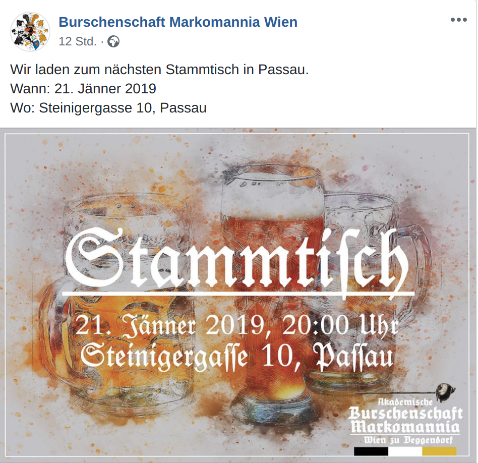 Foto Markomannia-Stammtisch